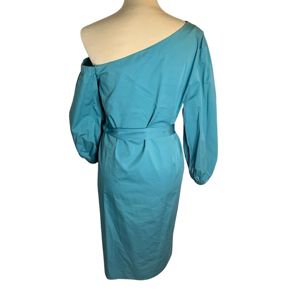Tibi Aqua Blue Off-Shoulder Dress - Picture 3 of 5